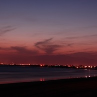 日没後の江の島夜景