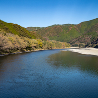 【四万十川の風景 16　空色の川】