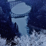 冬の只見線　第１橋梁！