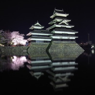 霞む松本城