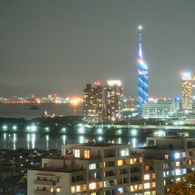 梅雨の福岡タワー
