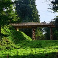 日本100名城No.82　箕輪城　本丸　蔵屋敷間木橋