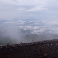 富士登山六合目付近