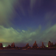星空の橋杭岩