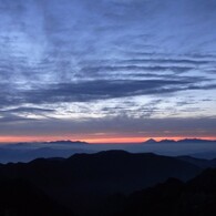 槍ヶ岳の朝