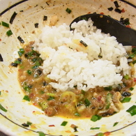 最後に追い飯でしめる。
