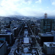 雪まつりを上から