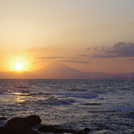 夕焼け富士山