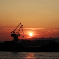 六甲山に沈む夕景