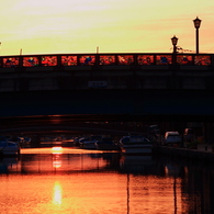 神楽橋の夕日