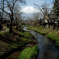 霧明けの富士山