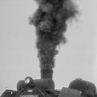 C58の立ち上る黒煙（昭和40年代初頭）
