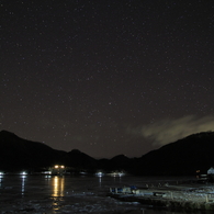 榛名湖と星空　２