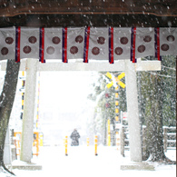 雪の参道