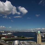 横浜港と空