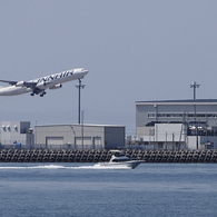 船と競争！　finnair
