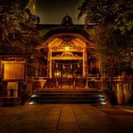 猿江神社　夜の輝き