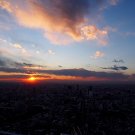 六本木ヒルズ　スカイデッキからの夕焼け