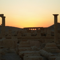 Syria 夕刻のパルミラ遺跡
