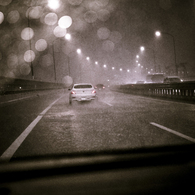 雷雨の中