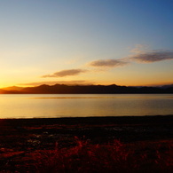 田沢湖の夕暮れ