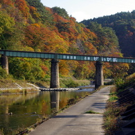 猊鼻渓０９秋（鉄橋）