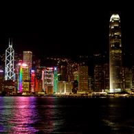 夜の香港島