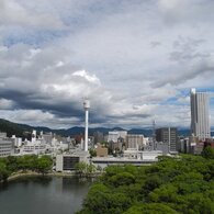 広島城より　夏の空