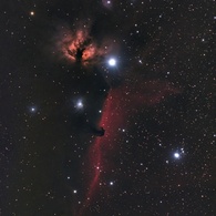 光害地で撮る天体 - 燃木星雲・馬頭星雲