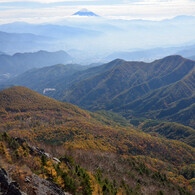 乾徳山　山頂から富士山 