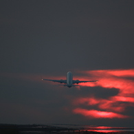 熊本空港 夕日撮影！