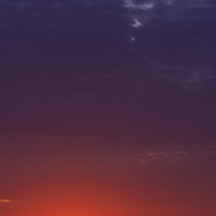 冬の播磨灘に沈む夕日２
