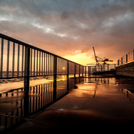 Wet sunset