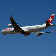 SWISS A340-313 飛び立ち