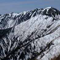 残雪の常念山脈