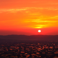 散居村夕景