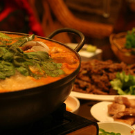 韓国料理屋さんの海鮮鍋と焼肉