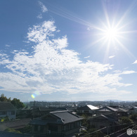 朝から眩しい太陽