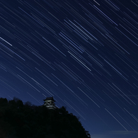 犬山城と星空