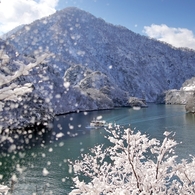 冬の庄川峡　秘湯帰り