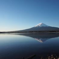 河口湖朝日の富士