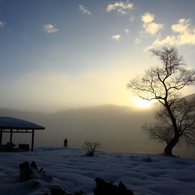 朝霧に包まれて