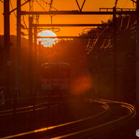 2017.3.11夕陽に向かって