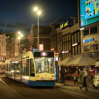 アムステルダム　夜の街角