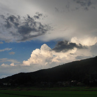 夕焼けの入道雲