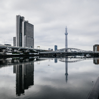 川の流れに