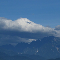 剣岳にかかる雲