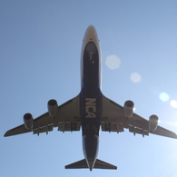 日本貨物航空　真下から