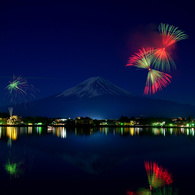 河口湖冬花火2