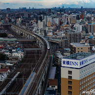 新幹線が見える景色